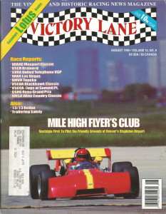 VICTORY LANE 1995 AUG - THE VINTAGE & HISTORIC RACING NEWS MAGAZINE